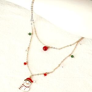 Snowman Christmas Necklace